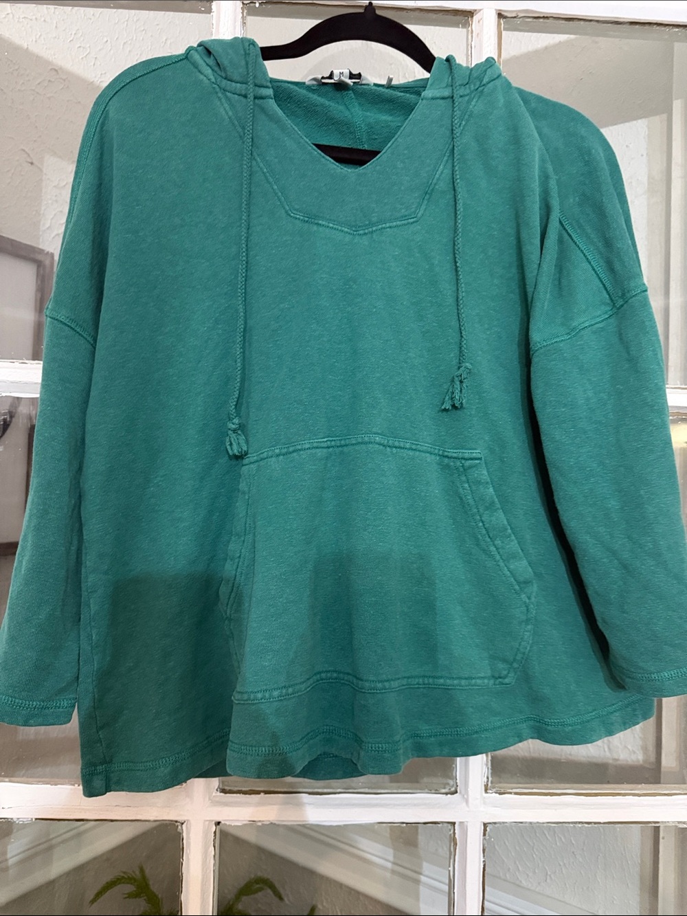 Toad & Co Women's Teal Hooded Pullover Sweater
